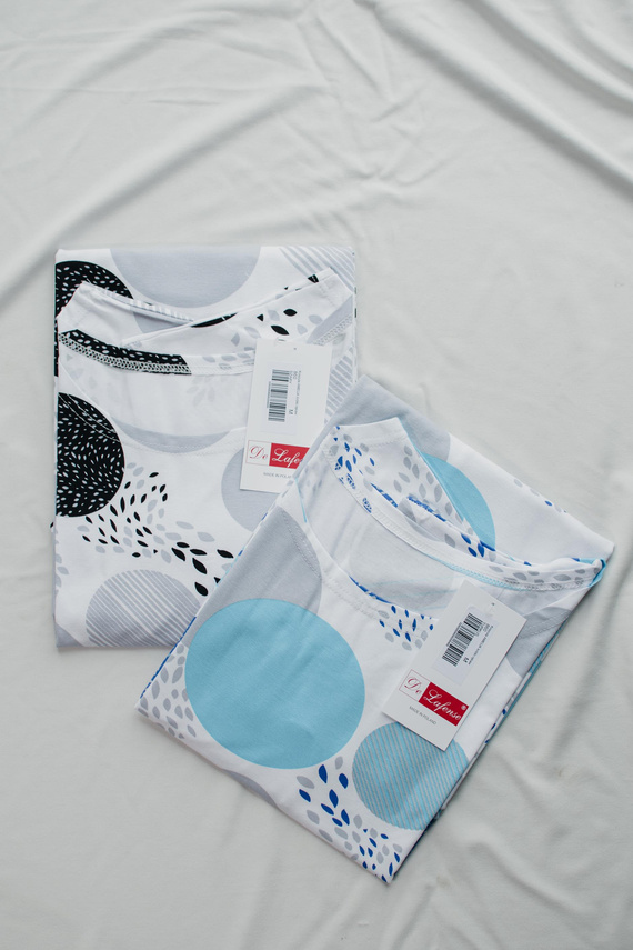 860 Amelia De Lafense Nachthemd - kurze Ärmel, weiche Viskose - türkis