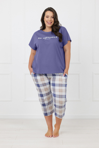 Damenpyjama Rima Italian Fashion 100% Baumwolle Kurzarm 3/4