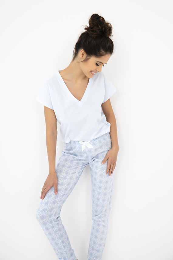 Evelina Sensis Damenpyjama – Blau