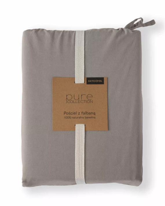 Pure 23 Einfarbige Baumwollbettwäsche Detexpol dunkelgrau