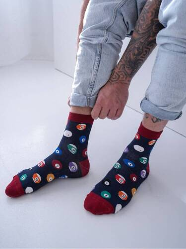 1153.036 Billiard Balls Milena Knöchelsocken für Herren – Marineblau