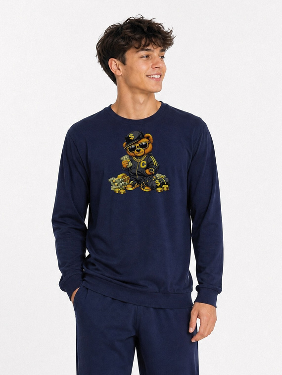 Cornette F&Y 998/60 Gangsta Jugend-Pyjama 100% Baumwolle Dunkelblau
