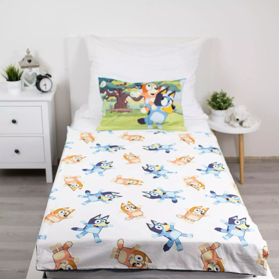 Baumwollbettwäsche 100x135 Bluey 061 Blau 40x60 Jerry Fabrics