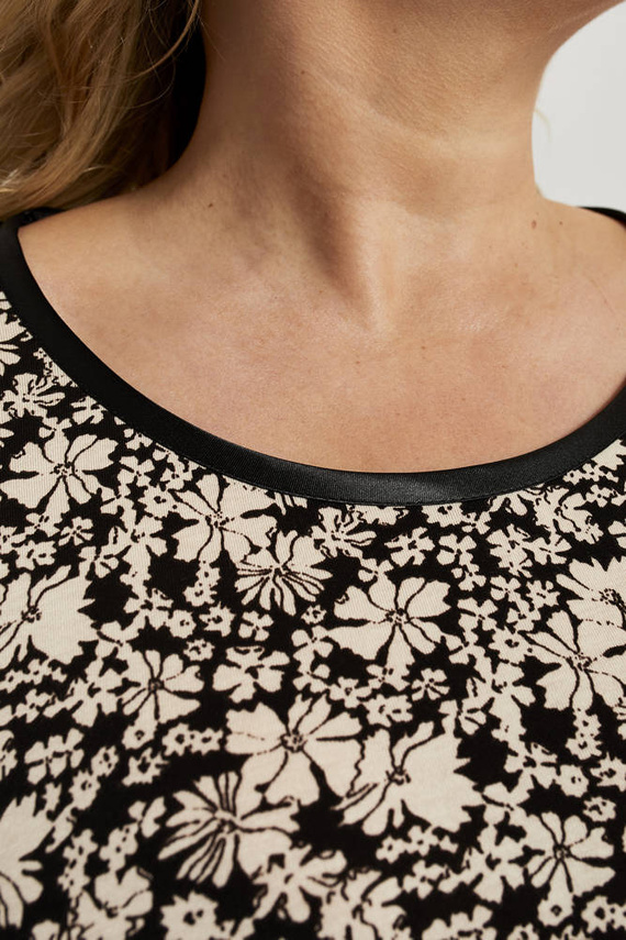 Guyana Damen Langarm Nachthemd Italian Fashion - Druck