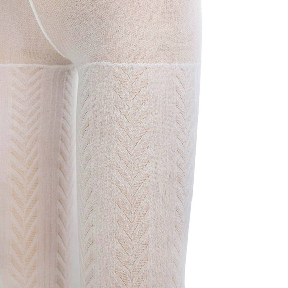 141804 W3 Nicol Jacquard-Strumpfhose – weiß