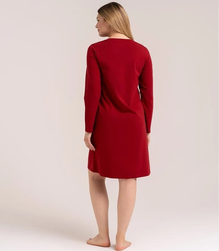 Moraj PDK3000-018 Rotes Nachthemd 95% Baumwolle Festlicher Druck