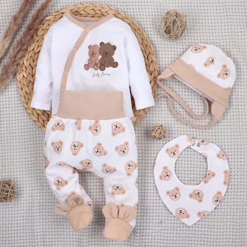 ABK-0048 Sweet Bears Baby-Set aus Nini-Bio-Baumwolle