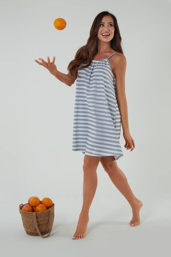 Bari Nachthemd, schmaler Träger Italian Fashion - Druck  