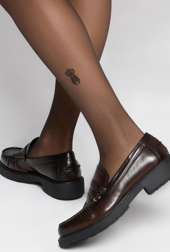 Damenstrumpfhose Zień Scarab 02 15 den Gatta – Designer-Muster, ohne Höschenteil | Zień x Gatta Kollektion