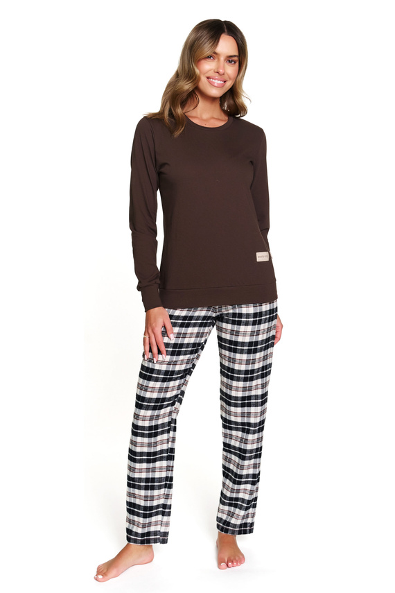7333 Doctor Nap Damenpyjama – Baumwolle und Flanell, warmer Brownie-Pyjama