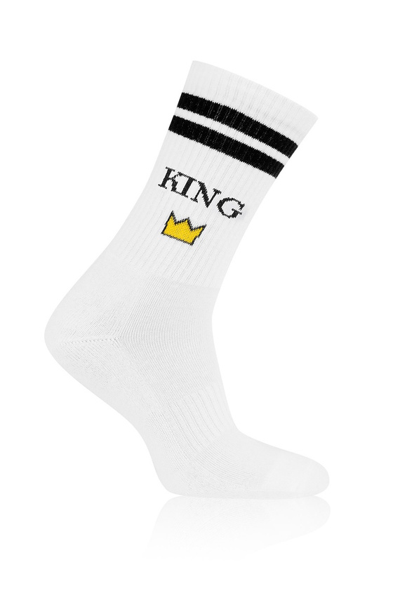 S177D Rajmund Herren lange Socken Italienische Mode - navy blau
