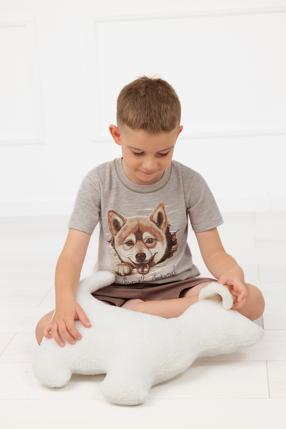 Jungen Pyjama Shiba Italian Fashion 100% Baumwolle Shorts