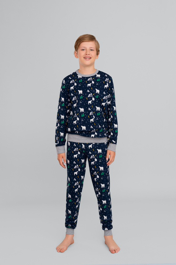 Sid Kinder-Schlafanzug Italian Fashion- burgunderfarbener Druck