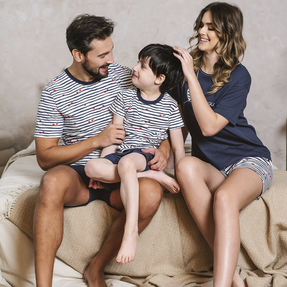 Korfu Jungen Schlafanzug kurzarm, Hose Italian Fashion - print/green