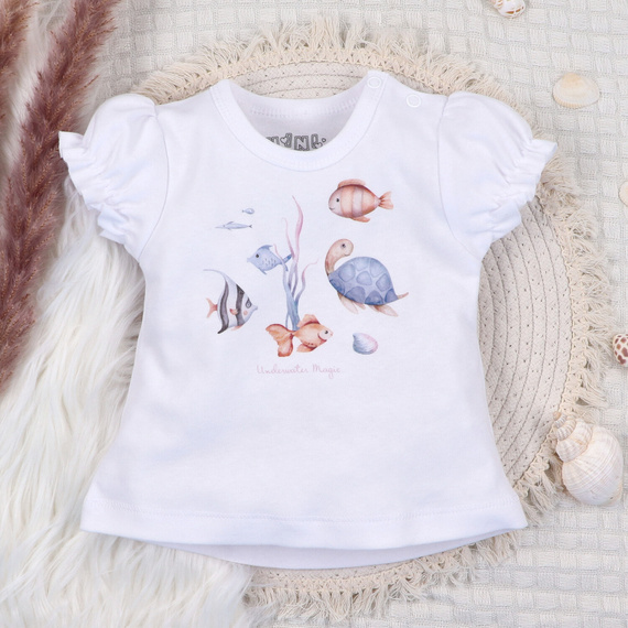 ABN-5483 Underwater World Nini Baby-T-Shirt – Bio-Baumwolle für Mädchen