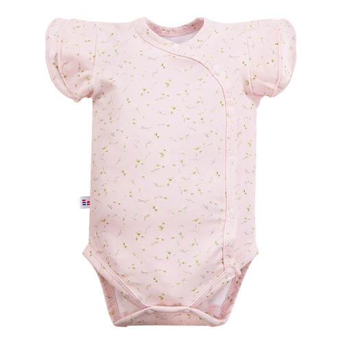 Meadow Eevi Kurzarm-Body mit Umschlag – Rosa
