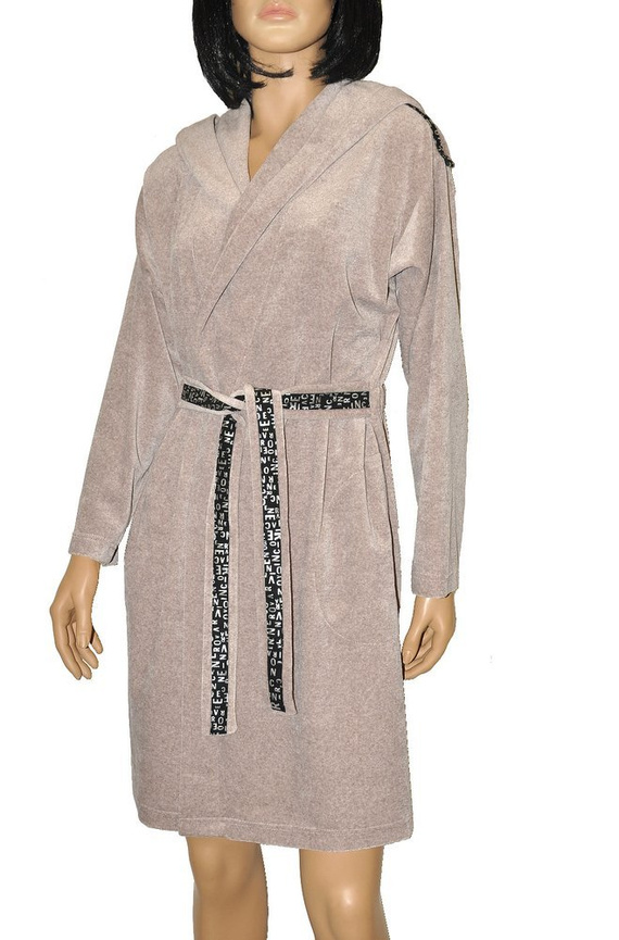 497 Macarena Damen Kurzer Morgenmantel Forex - beige melange