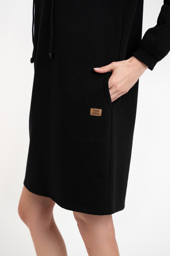 Malmo Damen Langarm-Tunika Italian Fashion - schwarz