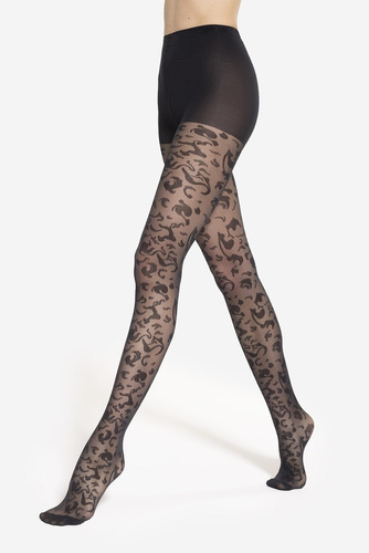 Gatta Trendy Floral Strumpfhose, Muster 05 – 40 den, elegantes Blumenmuster, Stil und Komfort