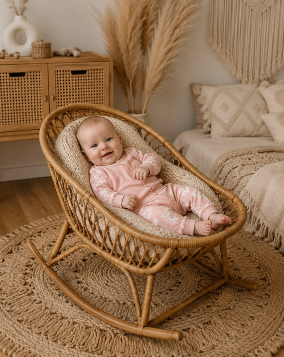 Babykaftan Mamatti KA16310 aus rosa Baumwolle mit Druckknöpfen