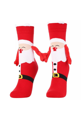 CSLS250-028 Moraj-Socken – Herren-Weihnachtssocken mit Magnet und Weihnachtsmann