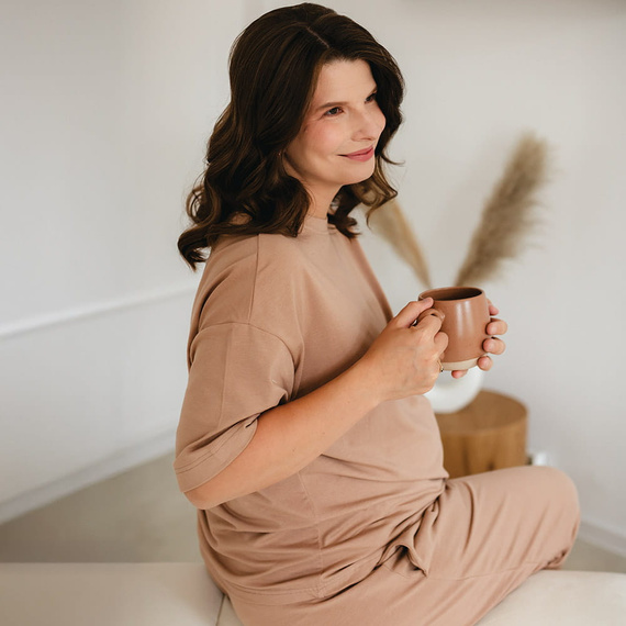 Oversize Damen-T-Shirt Eevi for Women – Baumwolle & Modal | Minimalistischer Stil, Made in Poland