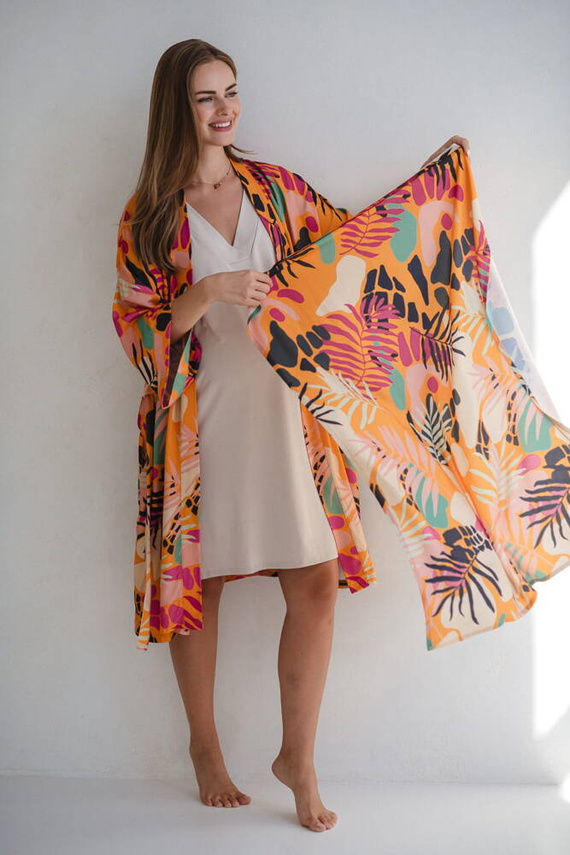 Tropical Orange Milk&Love Bambuswickeltuch