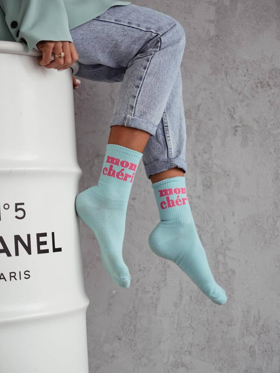 0200-150 Mon Cheri Milena Damensocken – blau