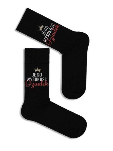 0125-103 His Highness Grandpa Milena Herrensocken – schwarz