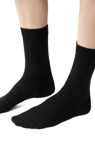 Art.194 Steven schwarze Socken – Baumwolle und Leinen, nahtlos, Unisex