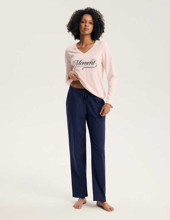 Henderson 46114 Gianna Damenpyjama Rosa 100% Baumwolle Langarm