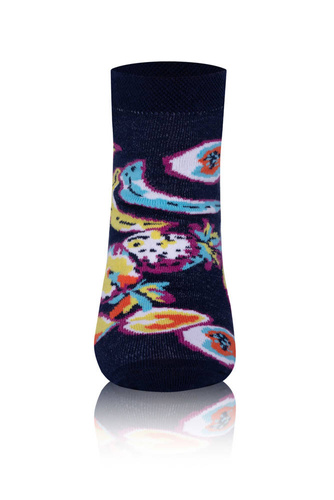 S139S Fruce Fußsocken Italienische Mode - marineblau