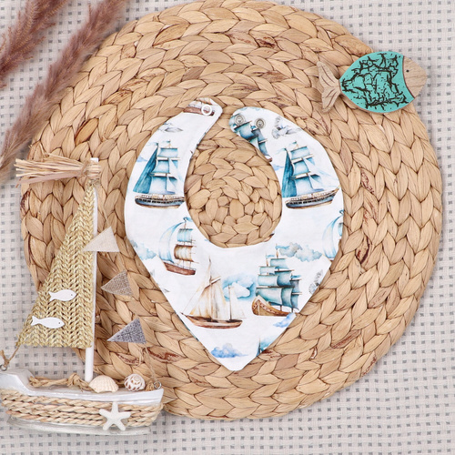 NINI ABK-0051/ZAG Ship Baby-Set 4-teilig aus 100% Bio-Baumwolle