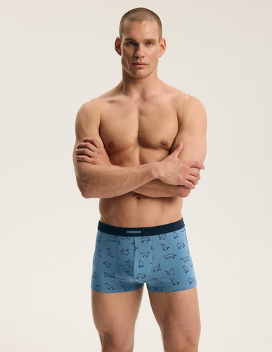 Henderson 46100 Fur2 Herren Boxershorts 2er-Pack aus Baumwolle mit breitem Logo-Bund