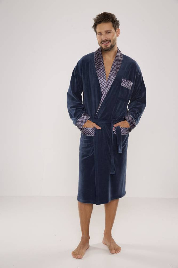 773 Bonjour forex Bademantel für Männer - Denim