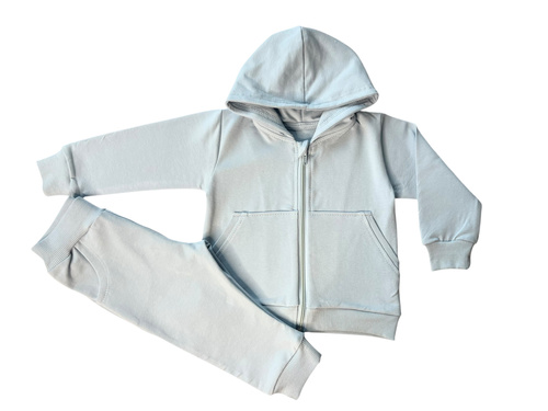 Mamatti DR2152 blaues Trainingsanzug-Set für Jungen – Kapuzenpullover und elastische Hose