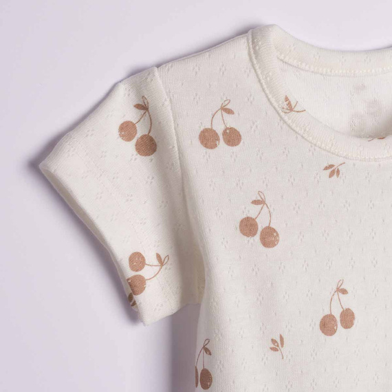 224006 Nicol Babybody für Mädchen 100% Baumwolle Ajour mit Kirschen
