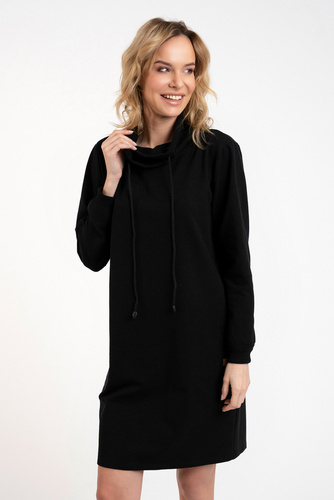 Malmo Damen Langarm-Tunika Italian Fashion - schwarz