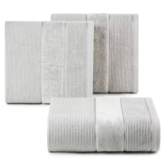 Komplett-Set Handtücher Emma Eurofirany silber 3 Stück 30x50 50x90 70x140 500 g/m²