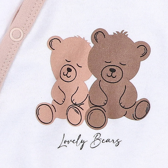 Sweet Bears Nini Body mit Umschlag aus Bio-Baumwolle, weiß