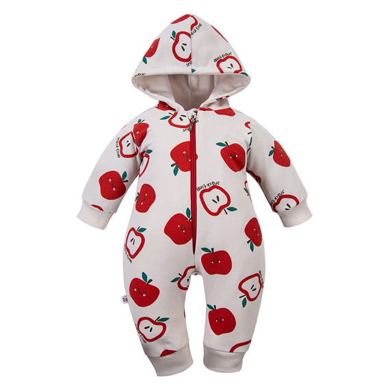 Baby Strampler Eevi ecru 100% Baumwolle ohne Füße bequem