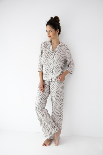 Sensis Emory 7/8 Beige – Damenpyjama aus 100% Viskose