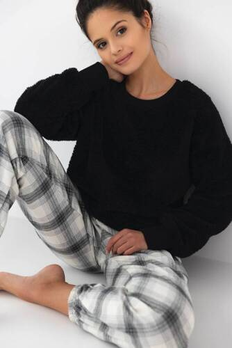 Meredith Sensis Damenpyjama – Schwarz