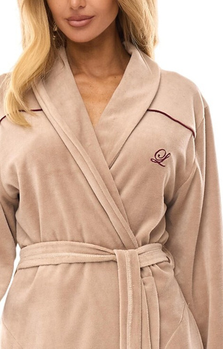 2508 L&L Damenbademantel – Beige