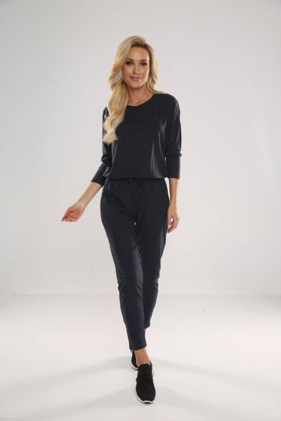 305 Paula Damen-Pyjama-Anzug - marineblau