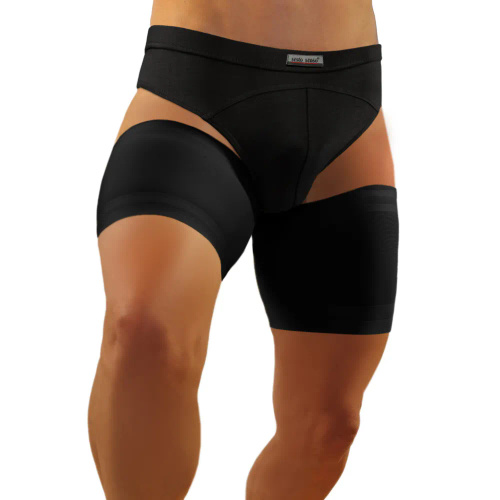 Selbsttragende Oberschenkelbänder für Herren von Sesto Senso, schwarz