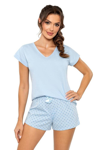 Sky Short Damenpyjama Donna blau