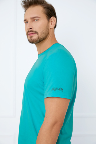 Krystian Herren Kurzarm-Pyjamas, Shorts Italienische Mode - türkis 