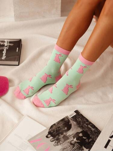 0200-153 Rabbit Milena Damensocken – pastellgrün