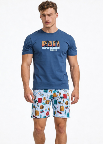 Jugendpyjama Cornette F&Y 551/55 Bali jeans 100% Baumwolle